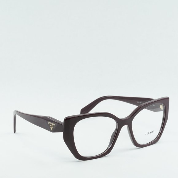 💯 NEW PRADA  PR18WV VIY1O1 BURGUNDY EYEGLASSES - Picture 3 of 10